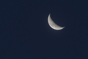 Obraz na płótnie Canvas Half moon image at night