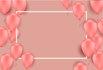 Holiday banners with colorful balloons. 