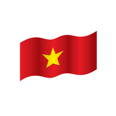 Vietnam flag, vector illustration