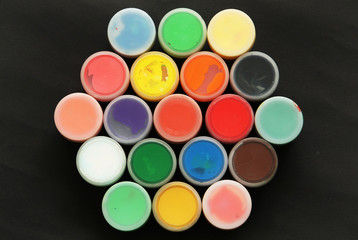 Set of color paints