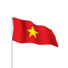 Vietnam flag, vector illustration