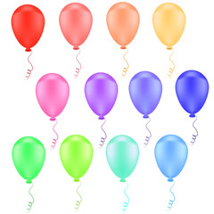 Collection of color balloons