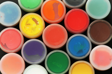 Set of color paints