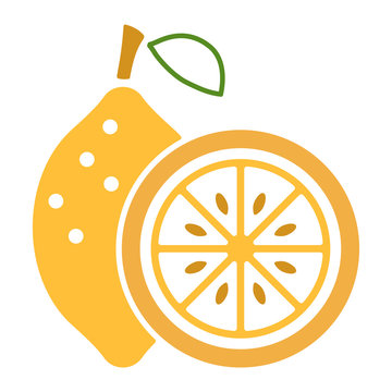 recommend clip art: Obst und Früchte (Icon) - Zitrone