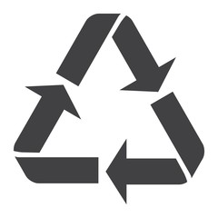 Recycle symbol glyph icon, eco and delivery, arrows sign vector graphics, a solid pattern on a white background, eps 10.