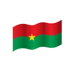 Burkina Faso flag, vector illustration