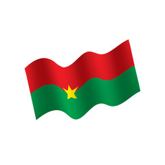 Burkina Faso flag, vector illustration