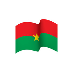 Burkina Faso flag, vector illustration