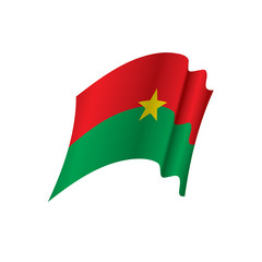 Burkina Faso flag, vector illustration