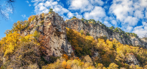 Panoramic view of the Eagle Rocks. Sochi National Park.