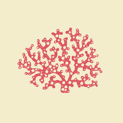 Naklejka premium Red sea coral icon