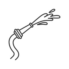 Fire hose linear icon