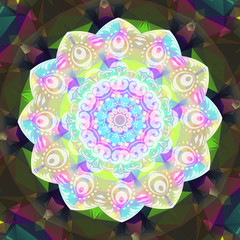 Round Iridescent Abstract Background