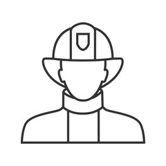 Firefighter linear icon