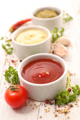 assorted sauce and ingredient