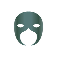 Carnival Mask icon in realistic style.