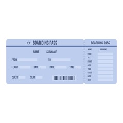Ticket icon. Flat illustration of ticket vector icon for web