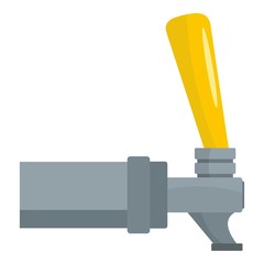 Faucet icon. Flat illustration of faucet vector icon for web