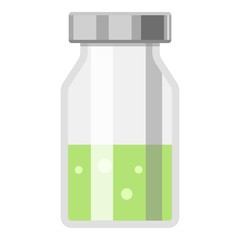 Vial icon, flat style
