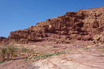 Canyon of Dana Biosphere Nature Reserve landscape near Dana historical village, Jordan, Middle East