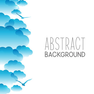 Abstract background with blue clouds