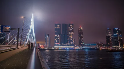 Selbstklebende Fototapete Erasmusbrücke Erasmusbrücke &amp  Rotterdam