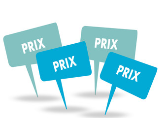 &eacute;tiquettes bleues de prix