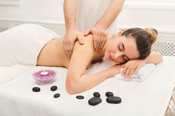 Obraz na płótnie Canvas Classical body massage at spa salon