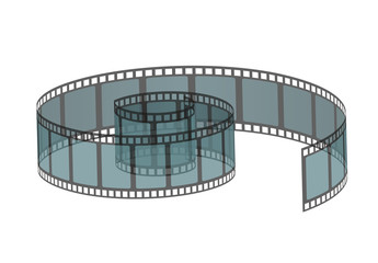 Fototapeta na wymiar Vector illustration of filmstrip roll. Cinema and movie element or object isolated on the white background.