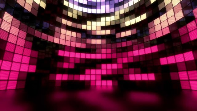 Neon Tiles Light Stage Revolving - Pastel Color - Random Patern02