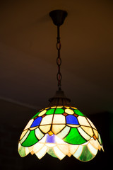 Multi color glass lamp