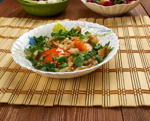 Tajik dish with pita bread