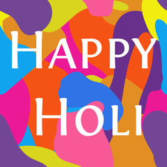 Holi festival banner in flat style