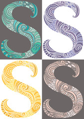 Illustrated letter S