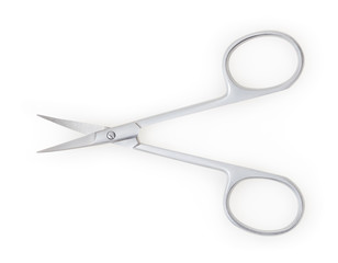 Nail scissors isolated on white background with clipping path