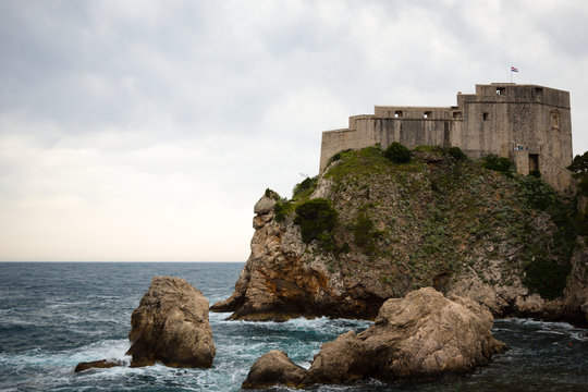 A castle on a rocky coast