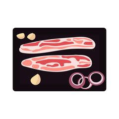 Korean food icon in flat style.