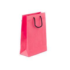 Red package from paper, isolated on white