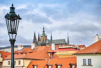 Obraz premium Old street lamp in Prague. Czech Republic.
