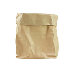 paper bag isolated on white background - clipping paths