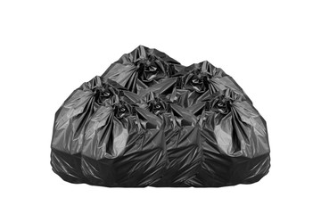 garbage bags isolated on white background