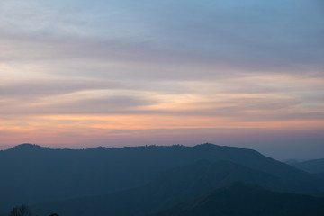 Beautiful twilight over the mountain