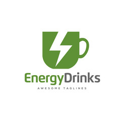 Energy drink logo vector,fast drink logo vector, power energy drink logo illustration, drinks logo vector