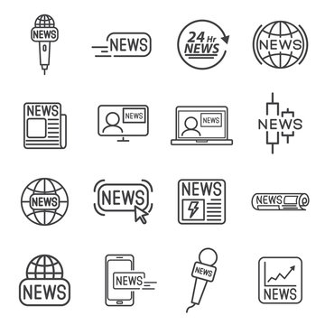 news line icon concept. editable stroke. vector illustration.