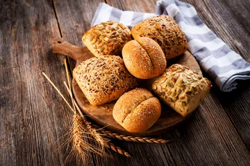 Fotobehang Various types of bread © Daniel Vincek