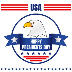 Happу Presidents Day greeting banner
