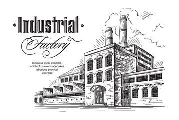 industrial distillery factory. Vector illustration