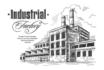industrial distillery factory. Vector illustration