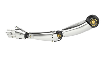 cyborg arm isolated