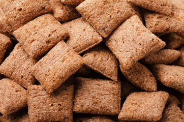 Chocolate pillows as background